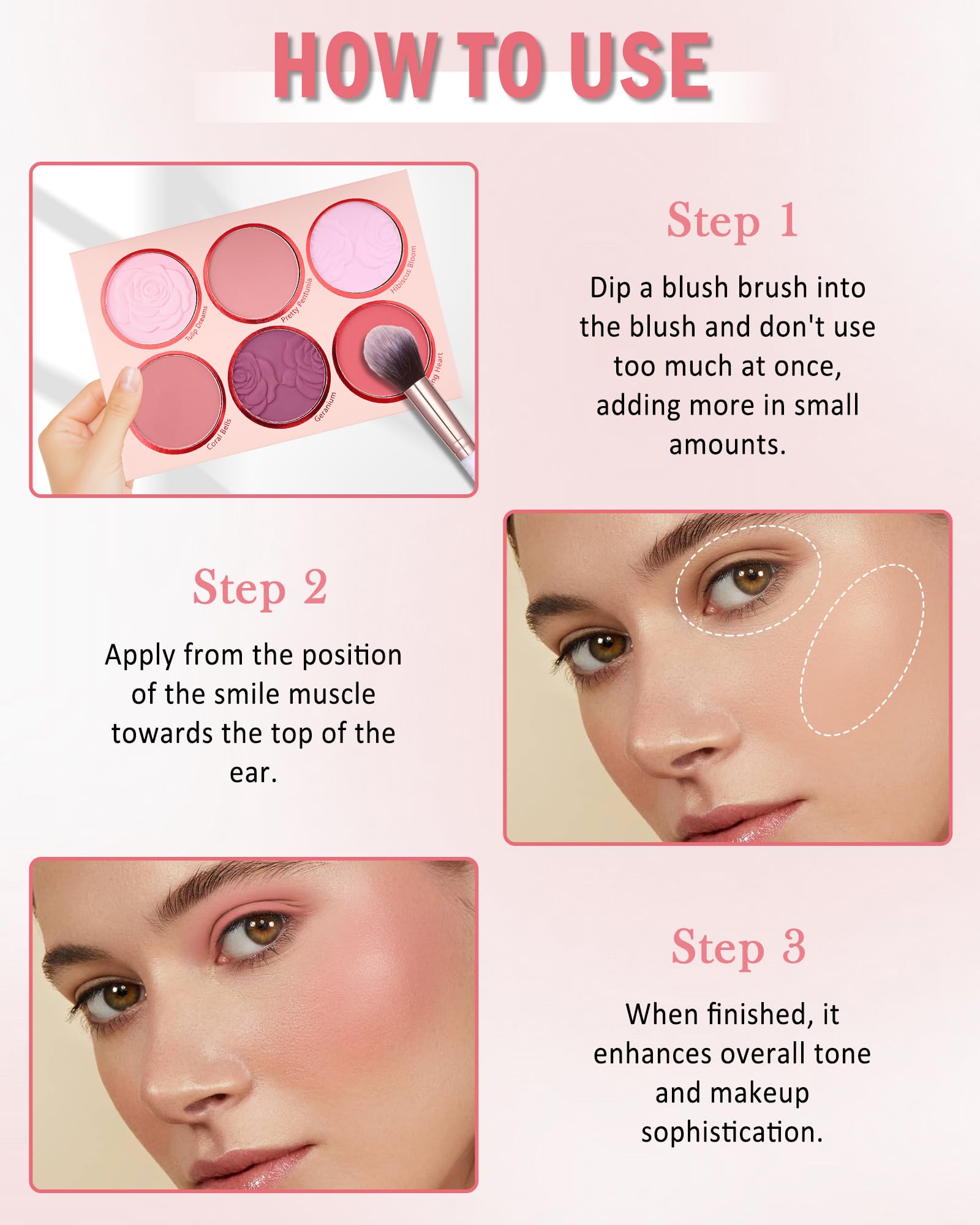 LYSdefeu applied on model cheeks showing natural blended glow