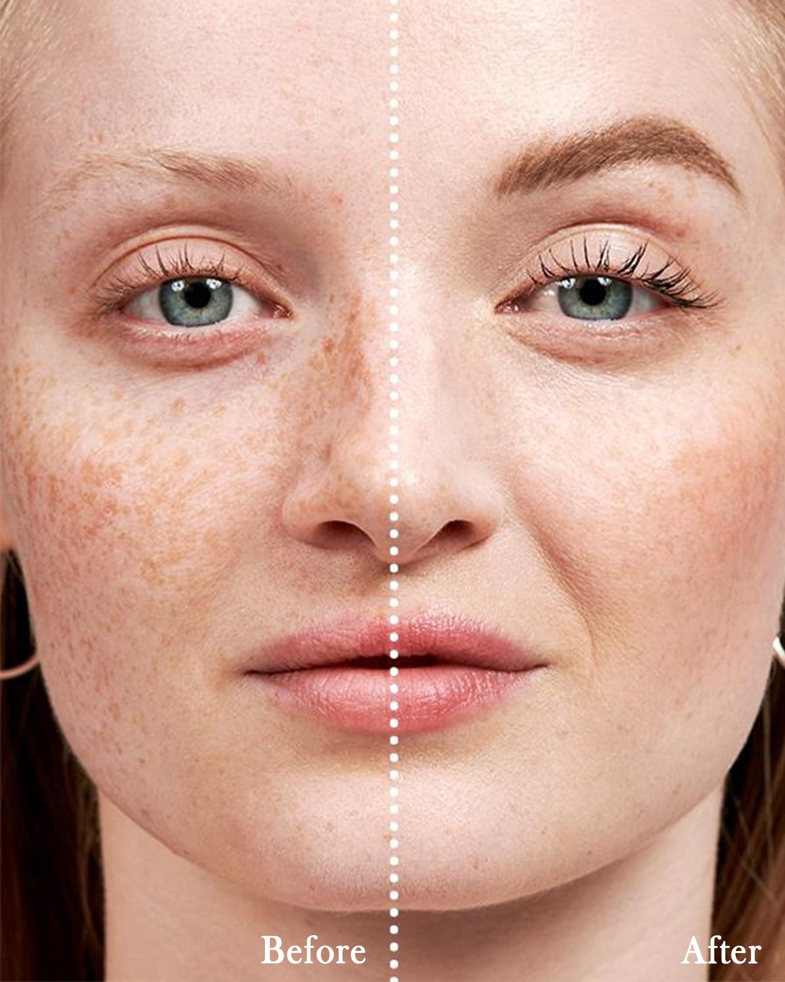 LYSdefeu before and after brows comparison showing fuller, natural-looking brow results