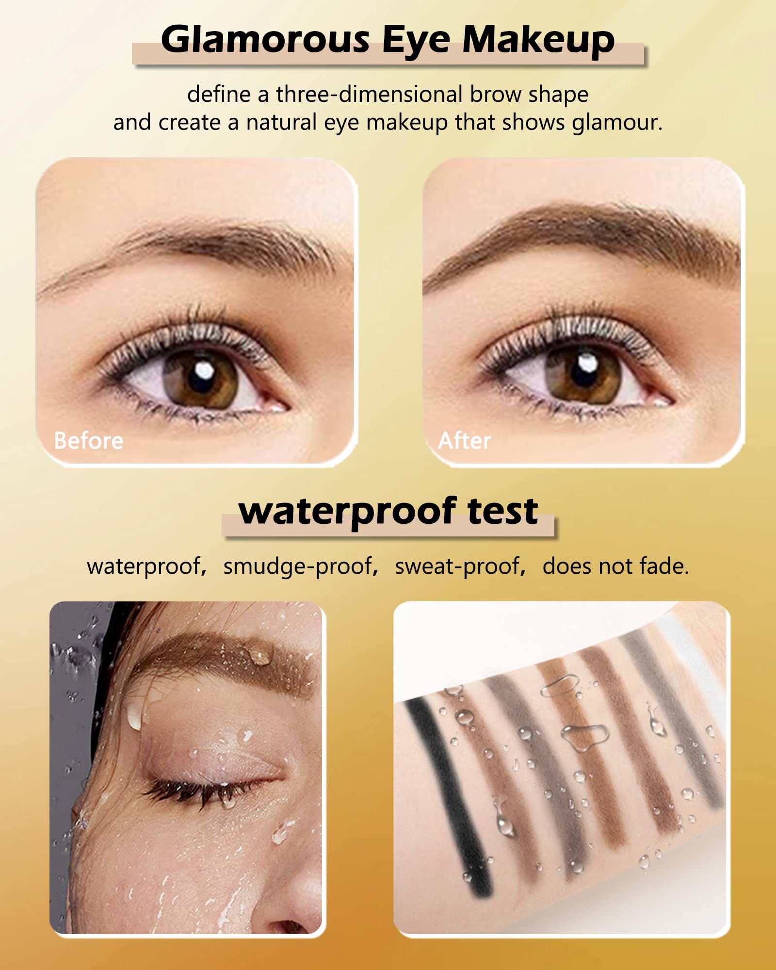 LYSdefeu model applying brow powder for defined natural-looking arches
