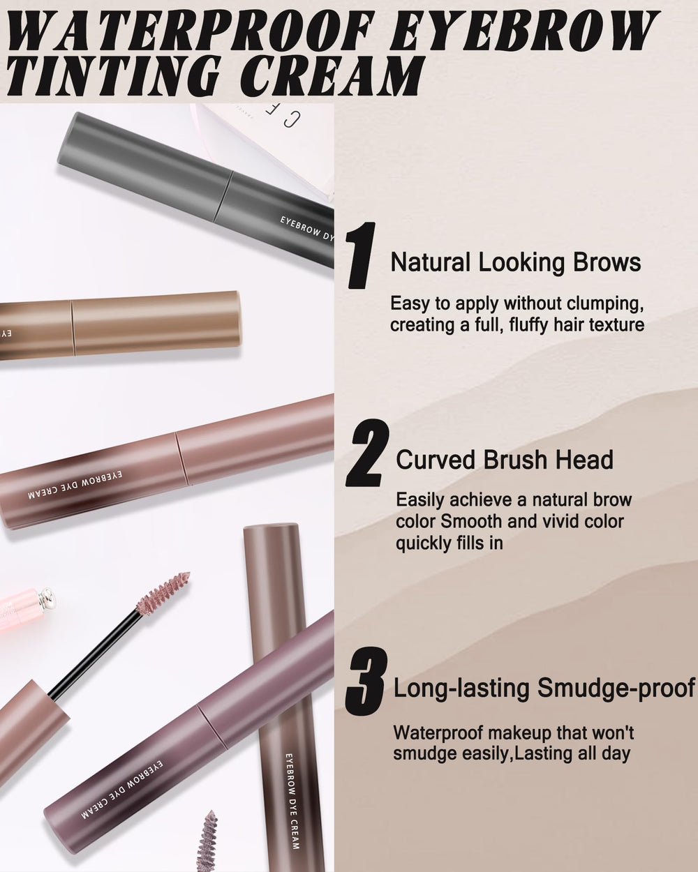 LYSdefeu brow before and after comparison showing natural fill and long-lasting definition
