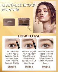 LYSdefeu before and after brows showing defined natural shape