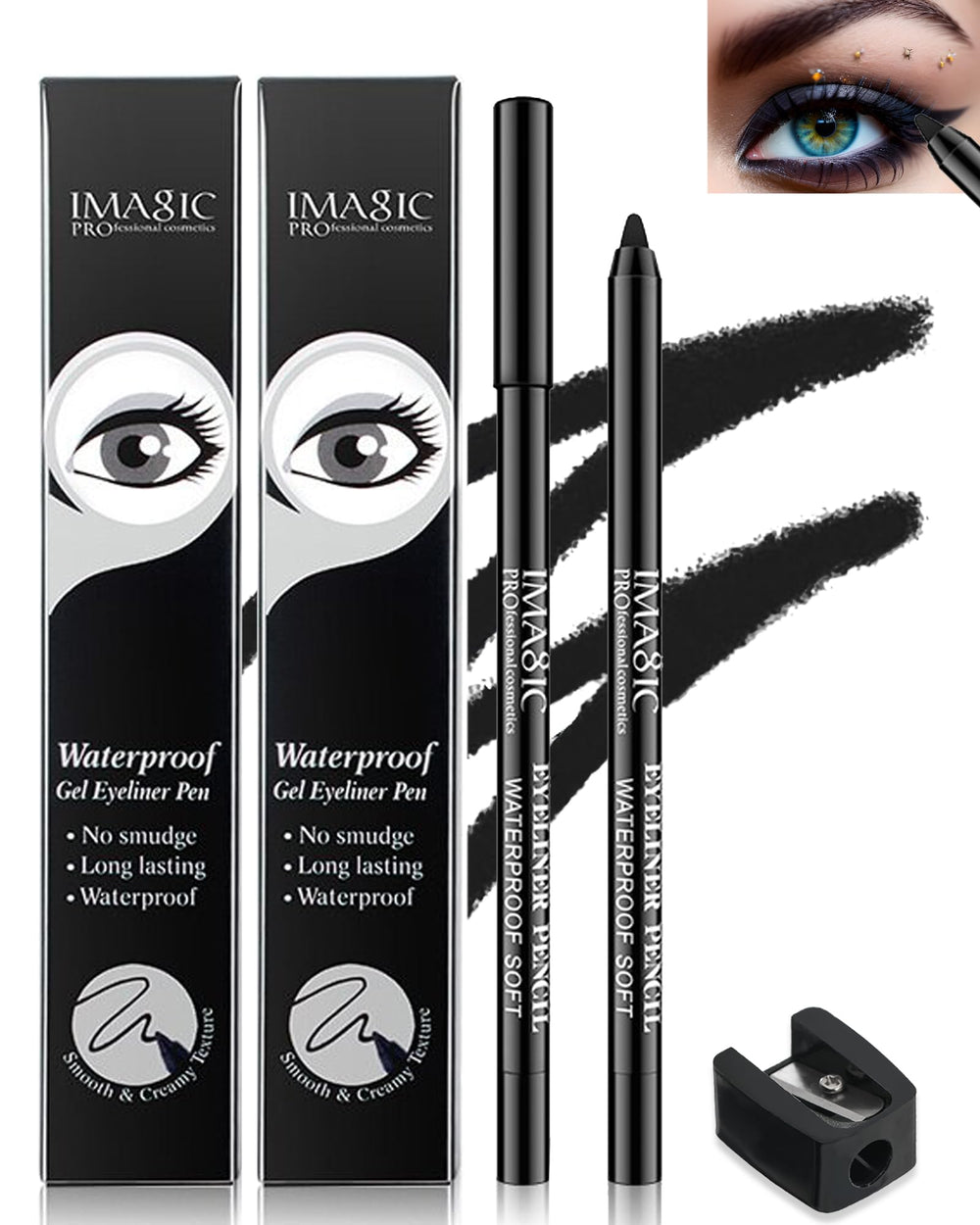 LYSdefeu front packaging showing two eyeliners and sharpener for reliable definition