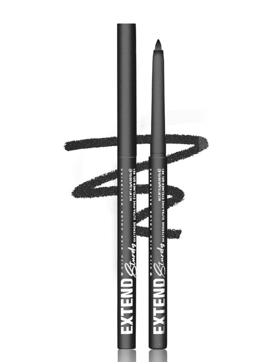 LYSdefeu front packaging showing shimmer black liner and compact design benefit