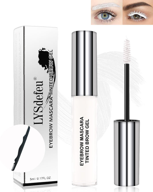 LYSdefeu front packaging showcasing white eyebrow gel tint and branding, clear benefit