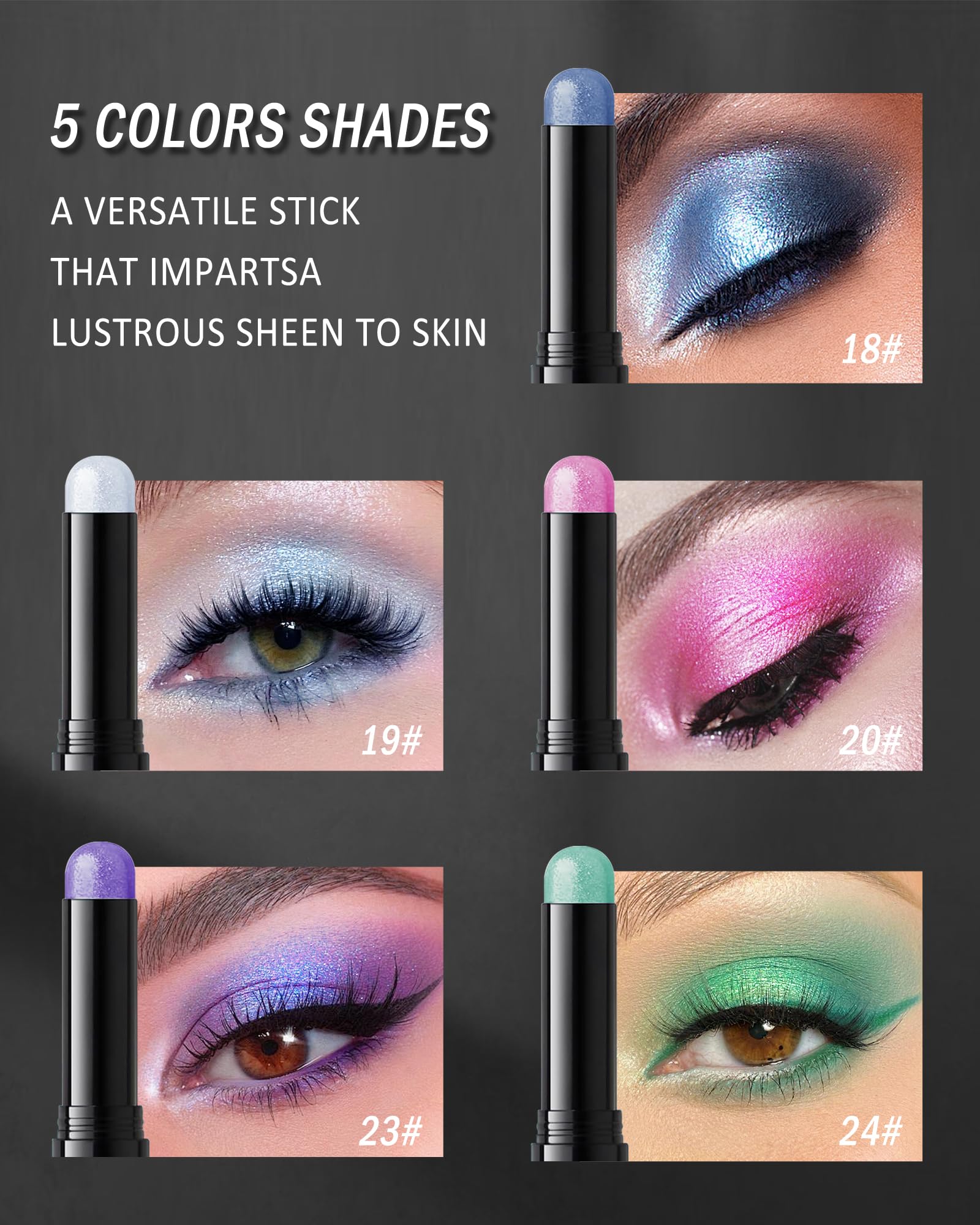 LYSdefeu model wearing lid makeup with holographic sparkle benefit
