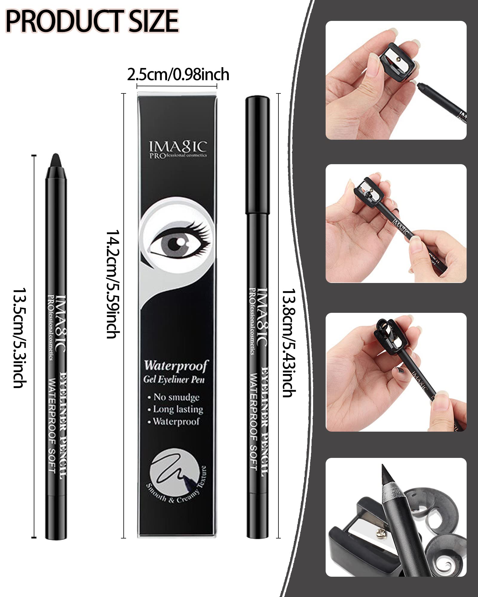 LYSdefeu eyeliner applied in sharp cat-eye demonstrating precise longwear definition