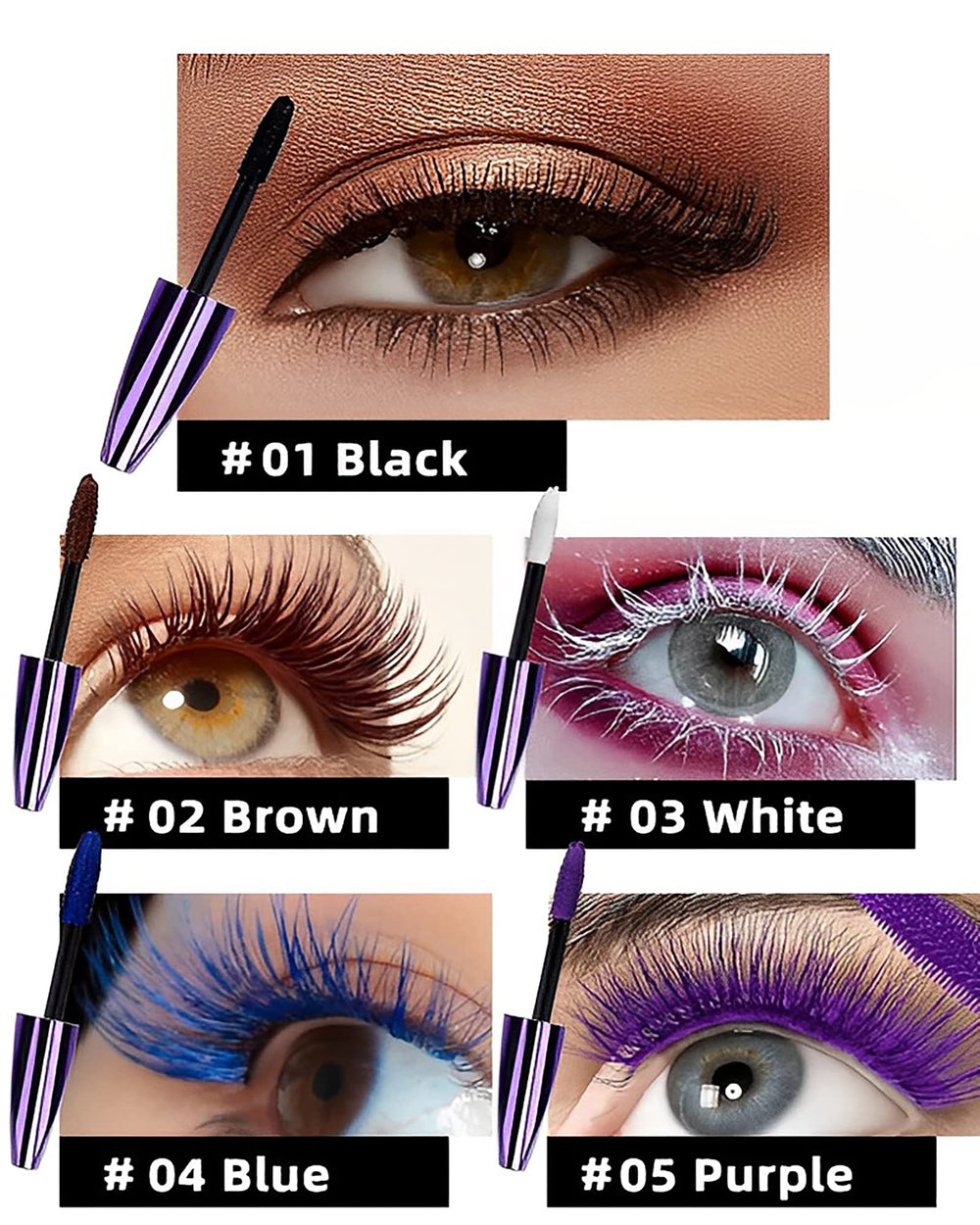 LYSdefeu applied on model eye showing vivid color and lifted curl