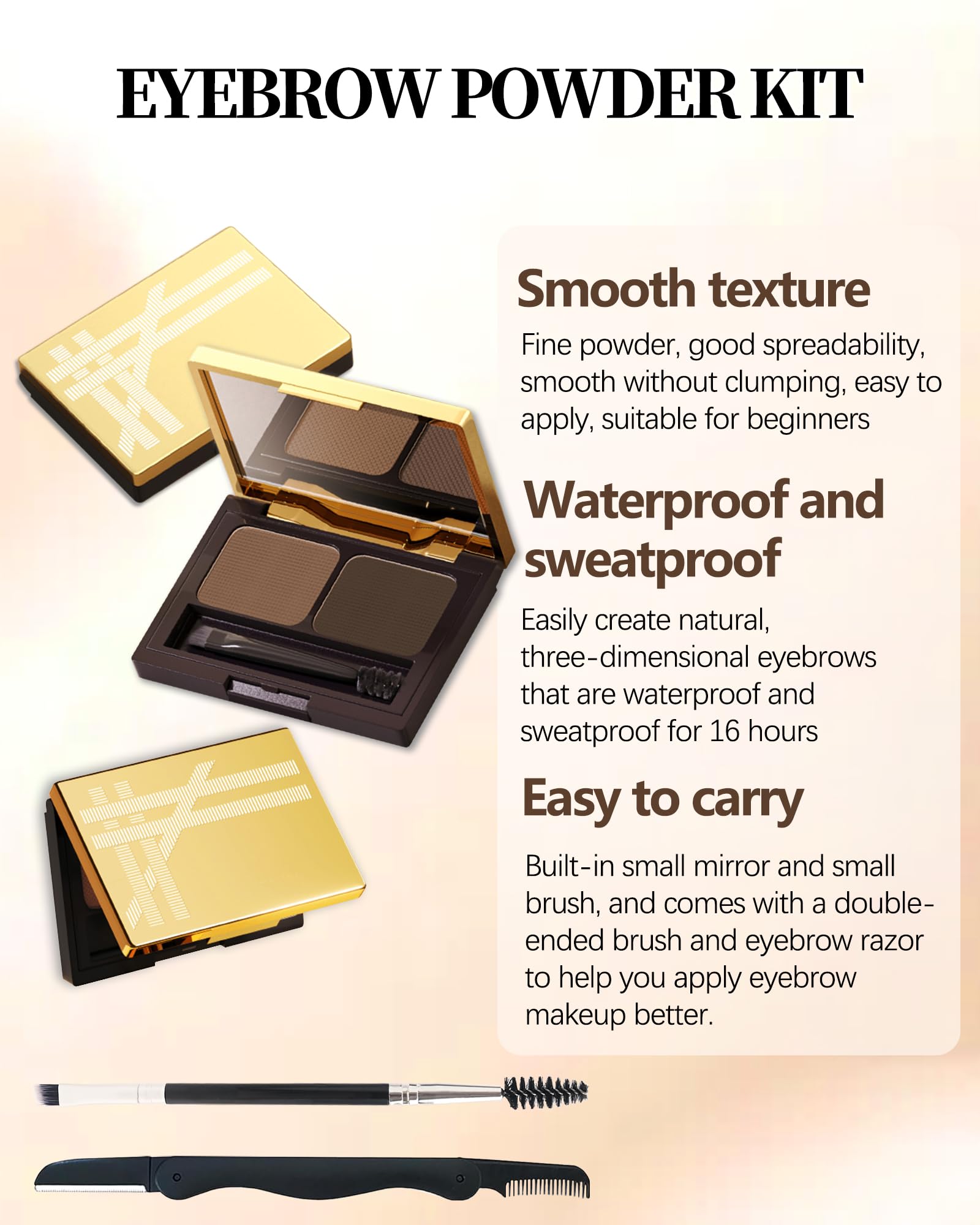 LYSdefeu mirror open in compact enabling on-the-go brow shaping and instant checks