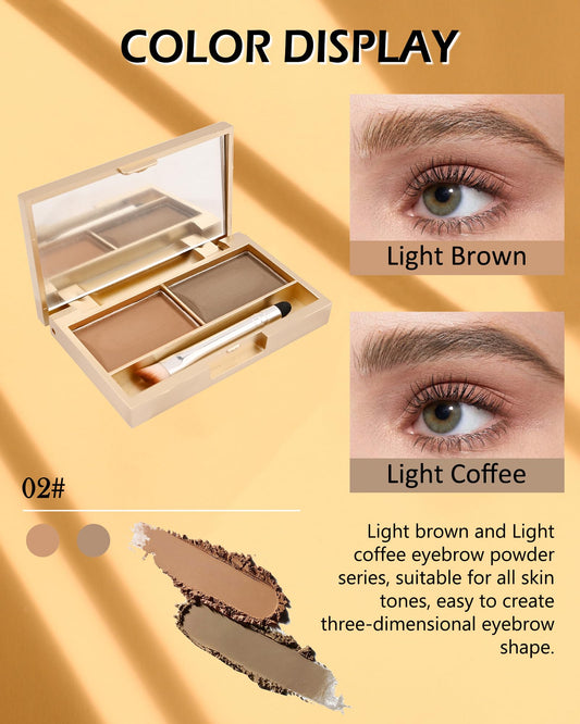 LYSdefeu open palette with mirror displaying light brown and coffee blonde shades