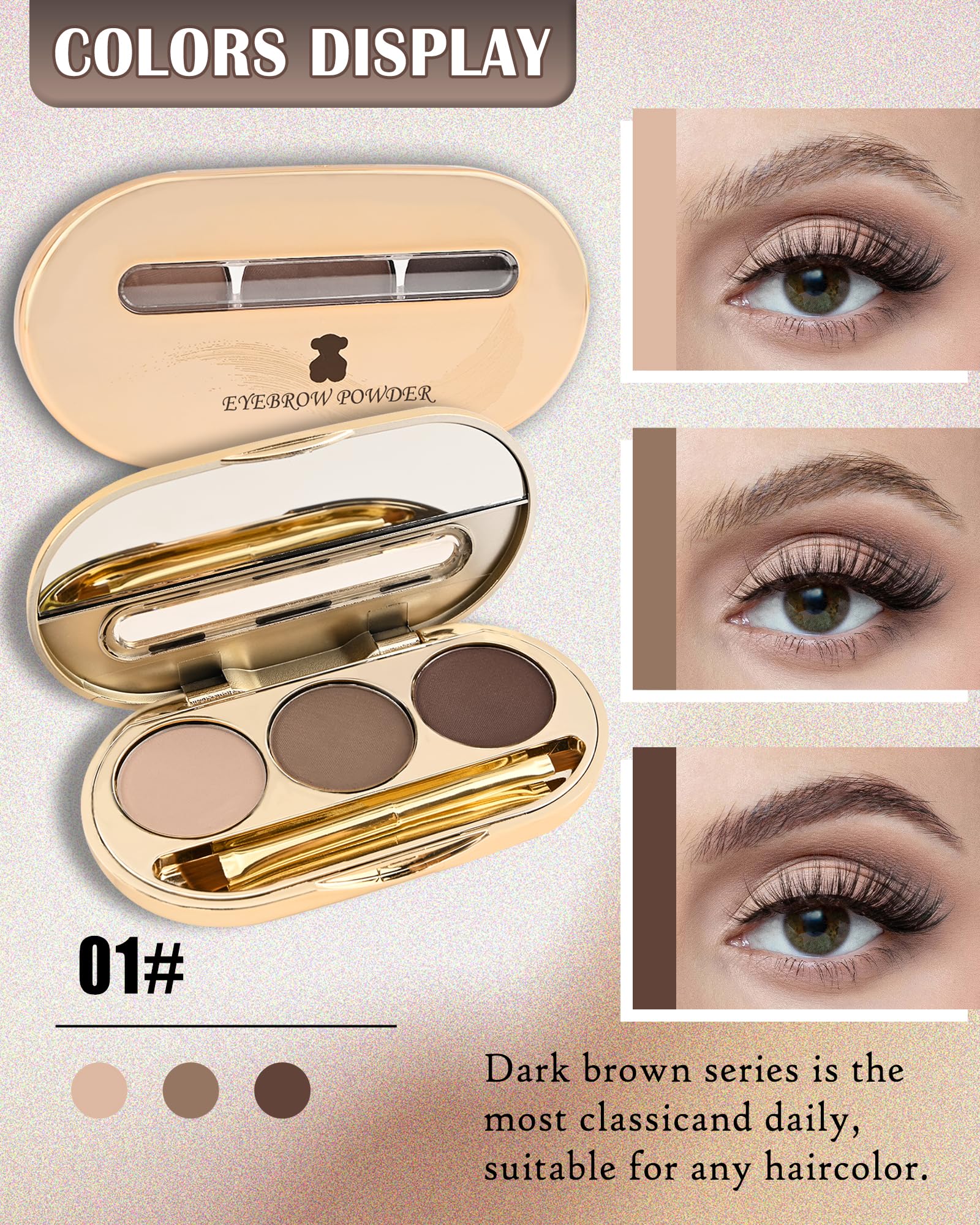 LYSdefeu open palette with three shades and mirror for tailored color matching