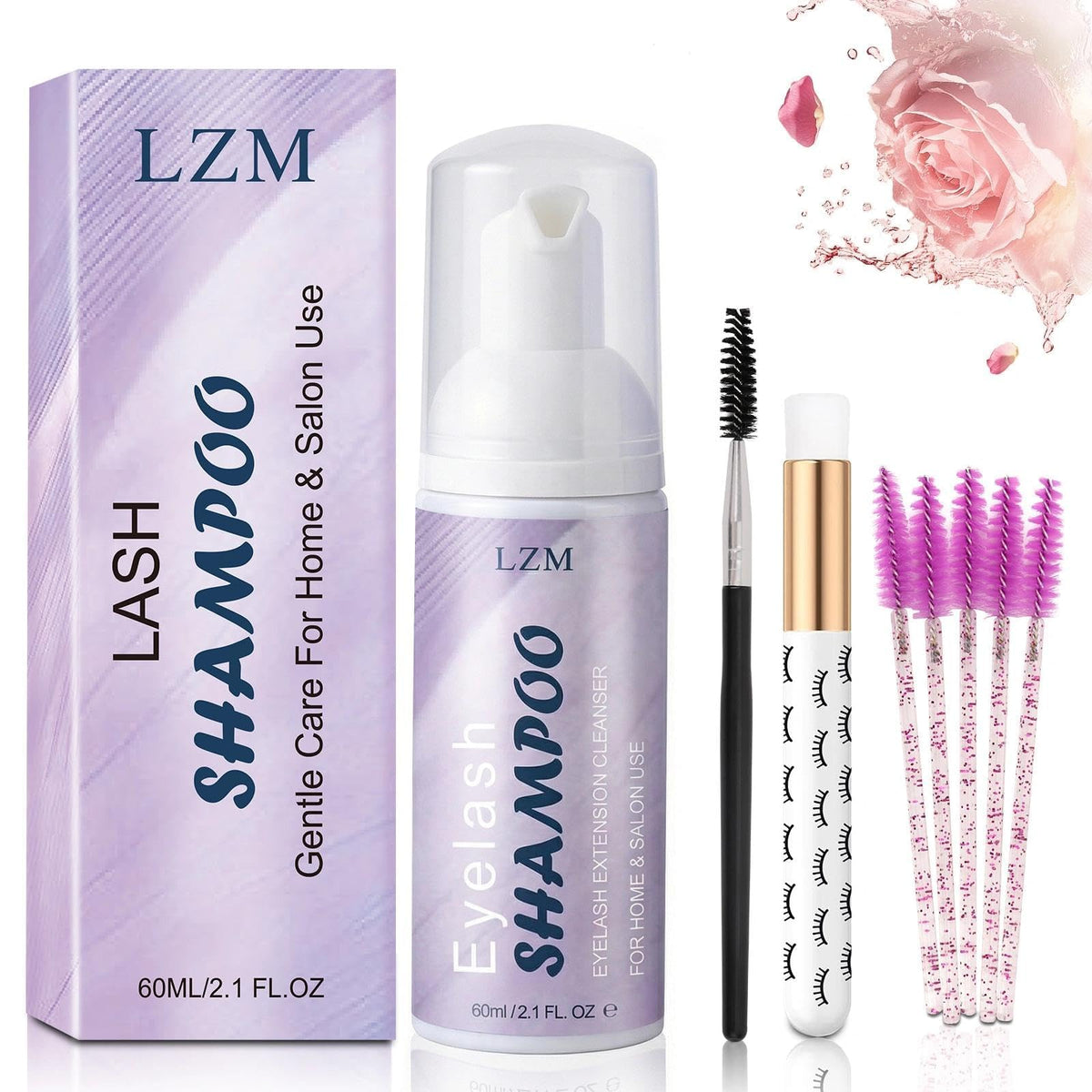 LZM front packaging showing kit contents and compact bottle benefit: easy storage