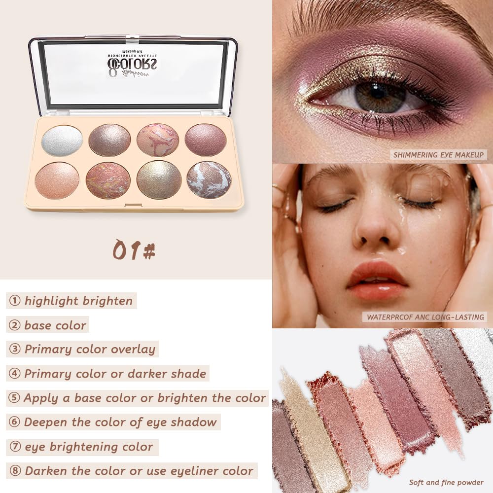 LZMYTTBD close-up of baked shimmer texture demonstrating smooth blendability