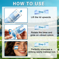 LZXLUKGIR face paint stick in a sports bag for easy portability