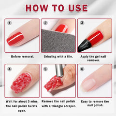 LZXLUKGIR before and after nails showing clean polish removal benefit