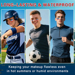 LZXLUKGIR applied cheek stripes at a game boosting team spirit
