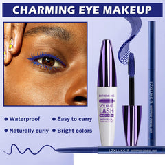 LZXLUKGIR makeup in use on model showing vibrant blue effect benefit eye emphasis
