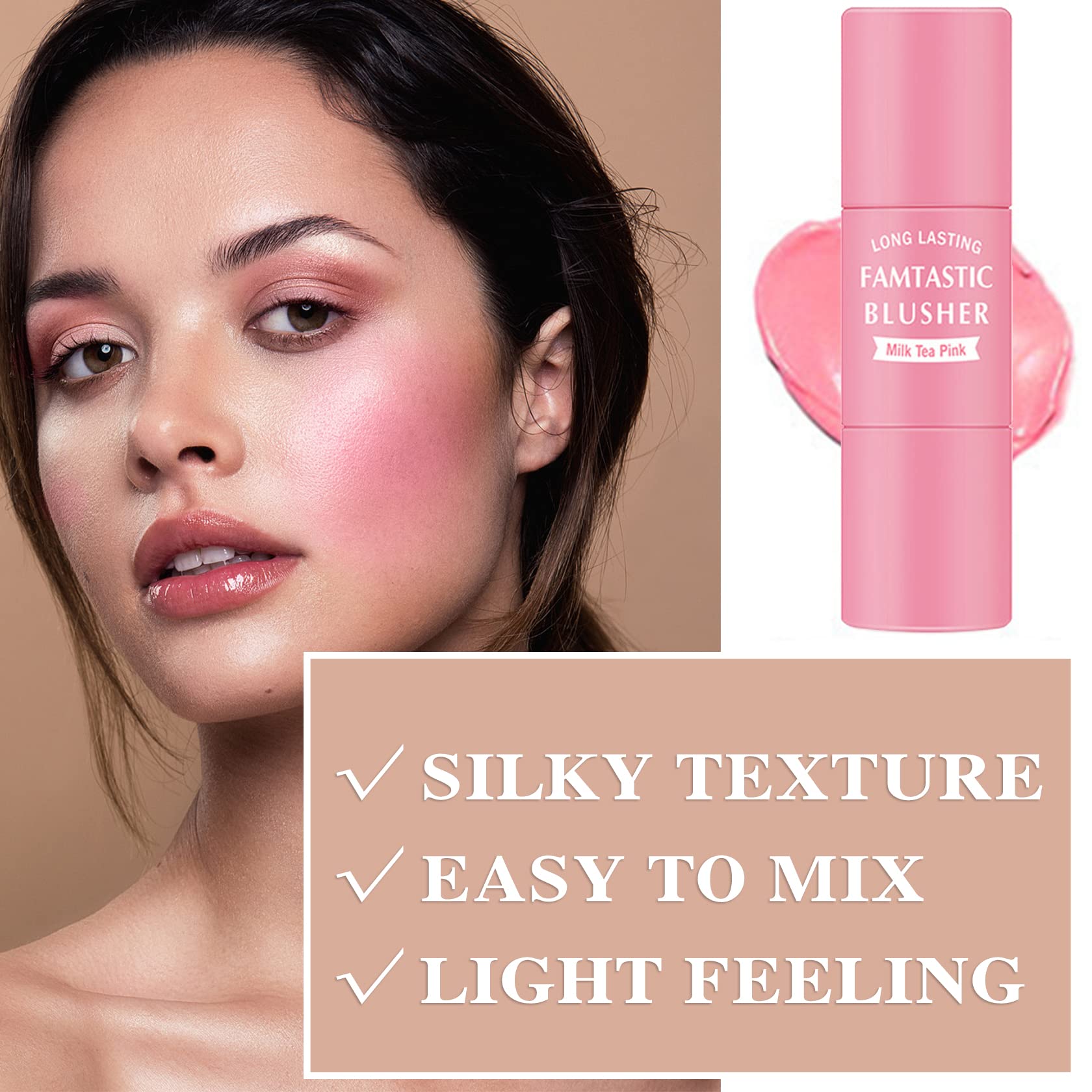 LZYLLS cream texture swipe showing silky consistency and buildable pigmentation