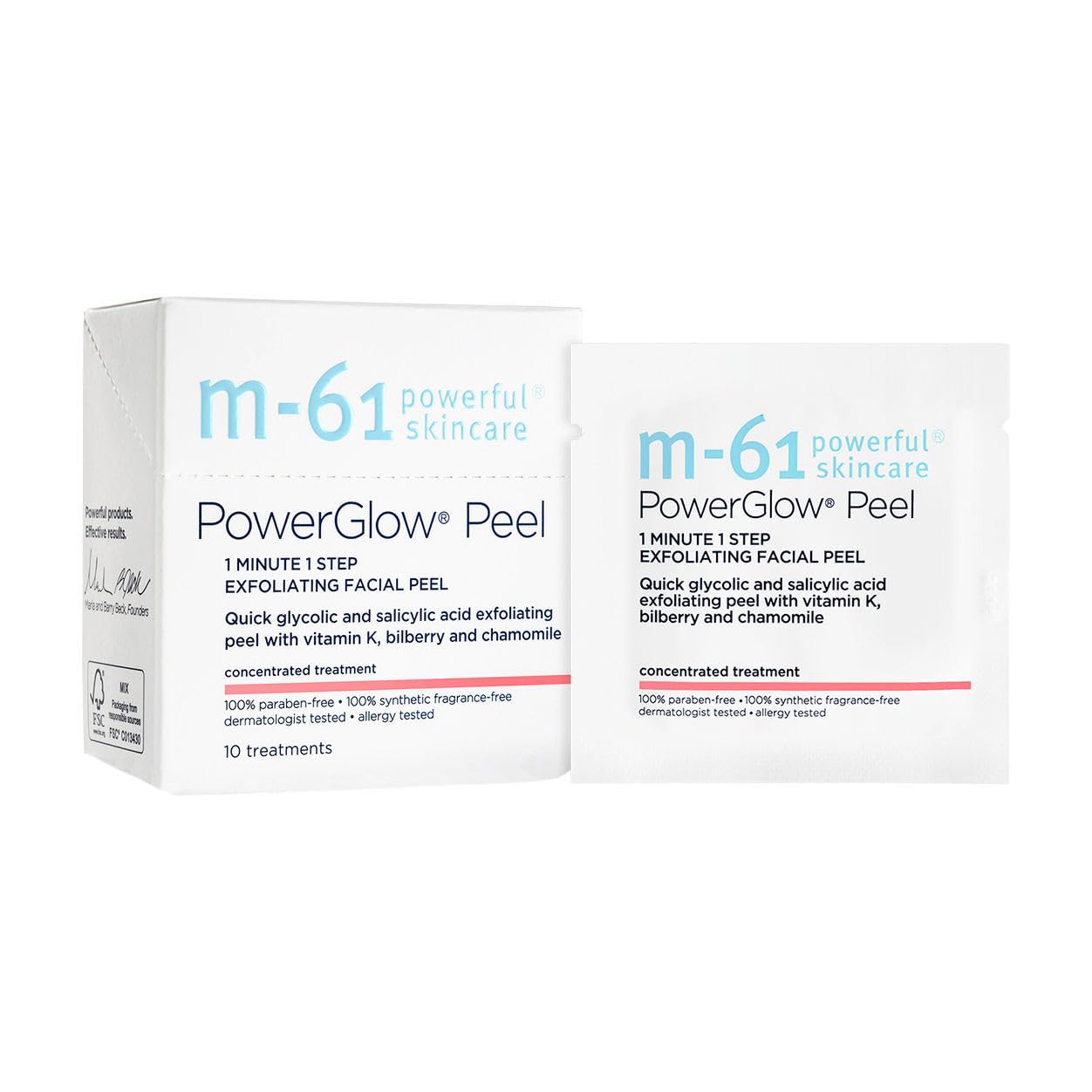 m-61 front packaging showing product and benefits for quick identification