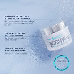 m-61 on nightstand in a bedside routine scene promoting daily skincare ritual