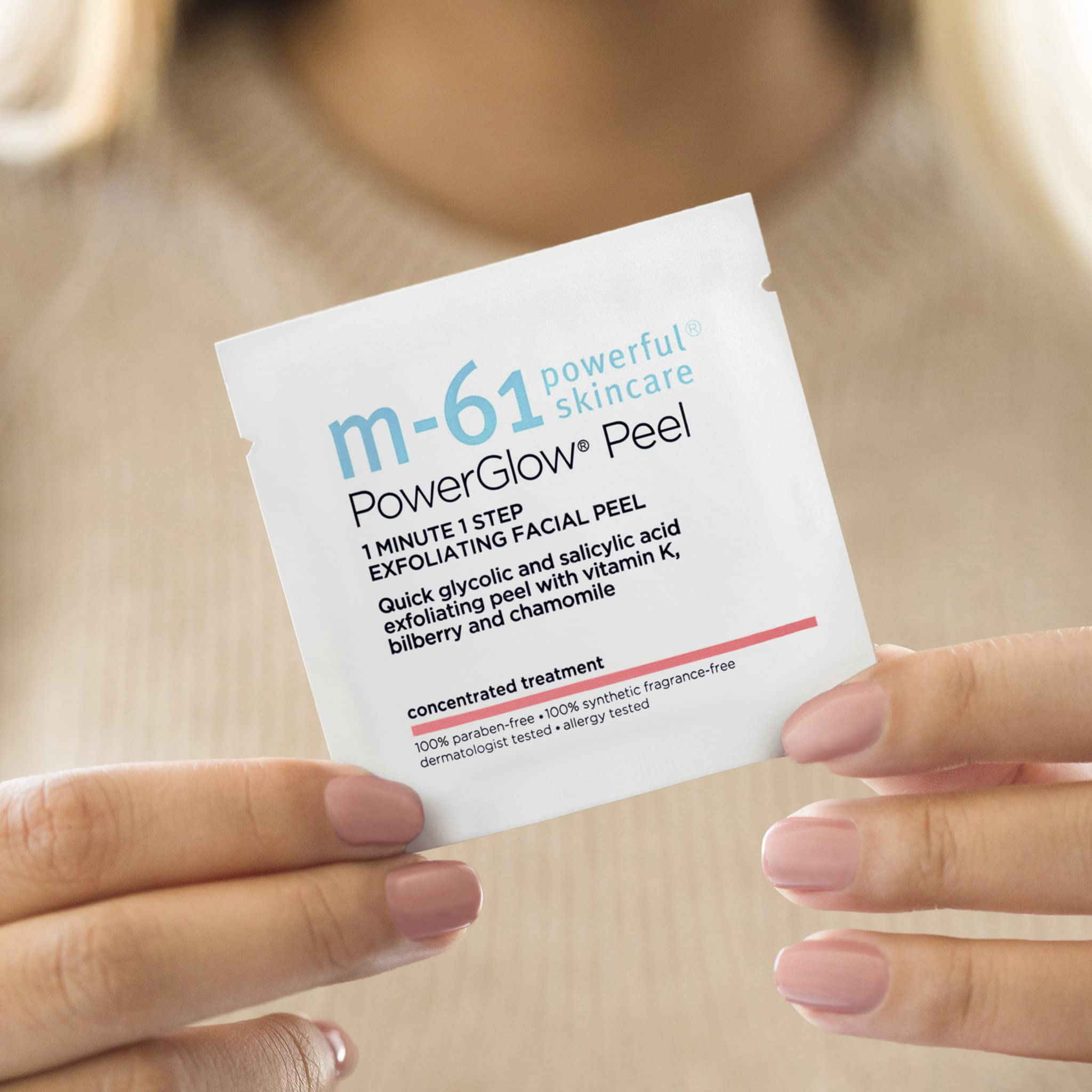 m-61 poweglow lifestyle bathroom routine portraying simple at-home skincare boost