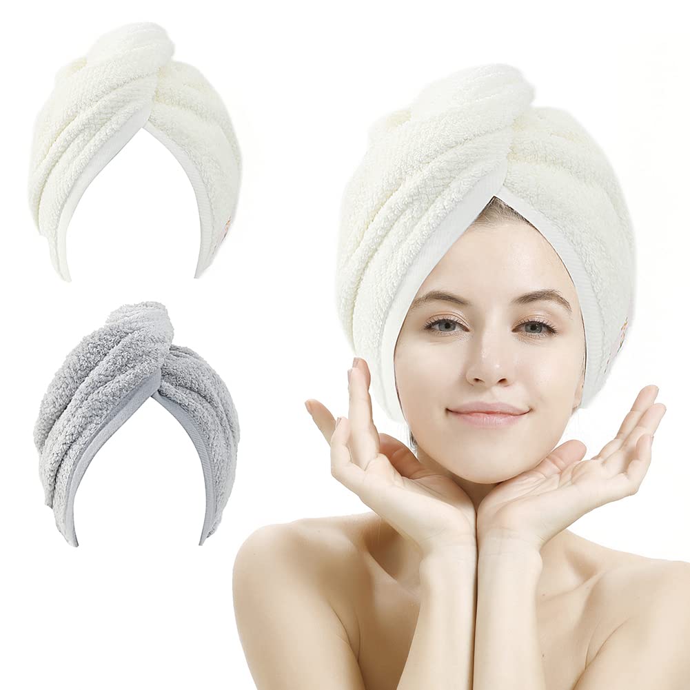 M-bestl two-pack front view showing beige and gray wraps, quick drying benefit
