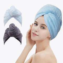 M-bestl front view of two blue and dark gray towels showing colors and packaging benefit
