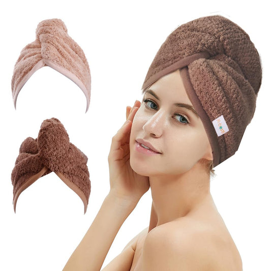 M-bestl front view of coffee and pink towel set showing colors and fabric benefit