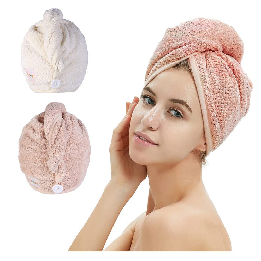 M-bestl pink and beige towel pair front view showing colors and compact design for travel