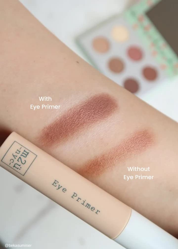 M2U NYC primer on vanity with brushes showing ready-to-wear makeup routine benefit