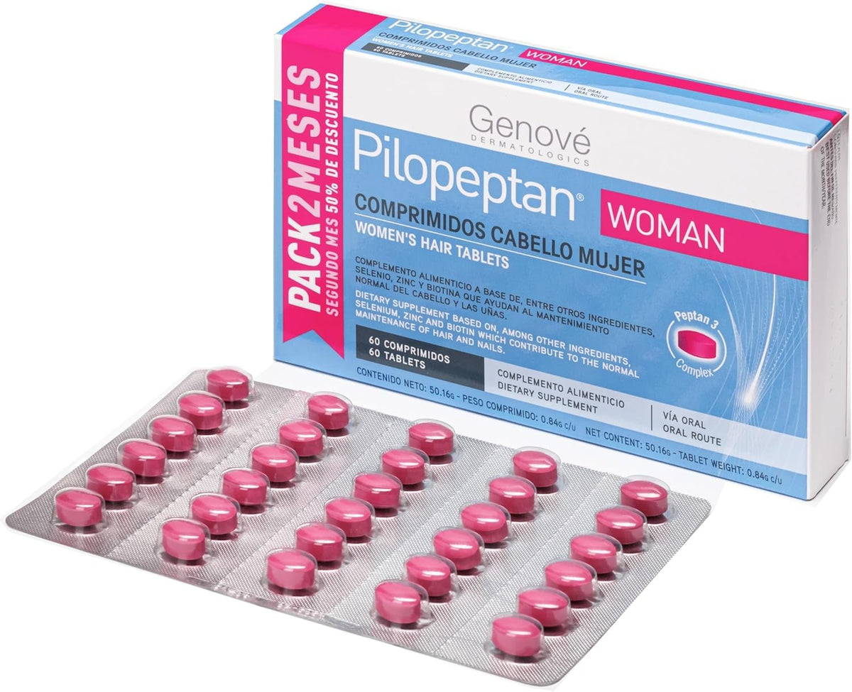 MAATSEN Genove Pilopeptan Woman front packaging showing bottle and label benefit