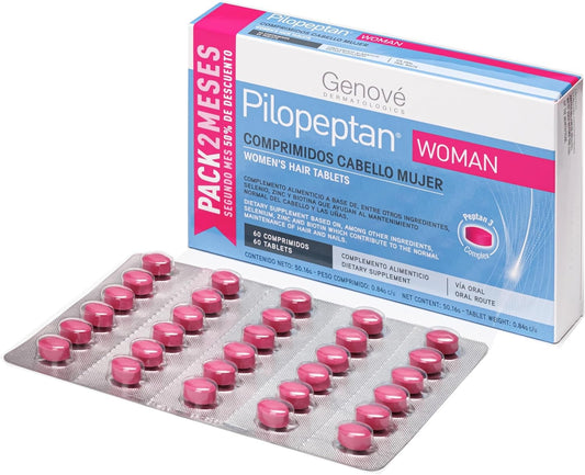 MAATSEN Genove Pilopeptan Woman front packaging showing bottle and label benefit