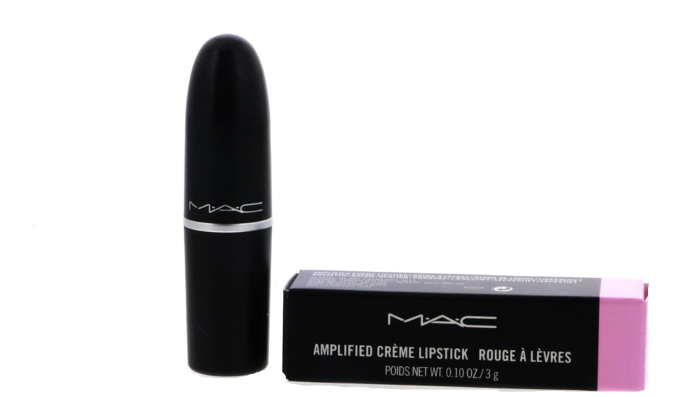 MAC Amplified Saint Germain worn on lips in lifestyle scene enhancing complexion