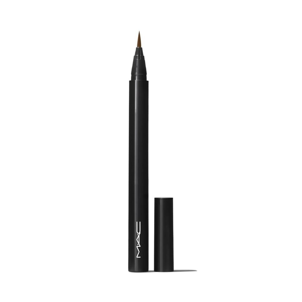 MAC Brushstroke Brushblack front packaging showing pen tip and bold colour benefit