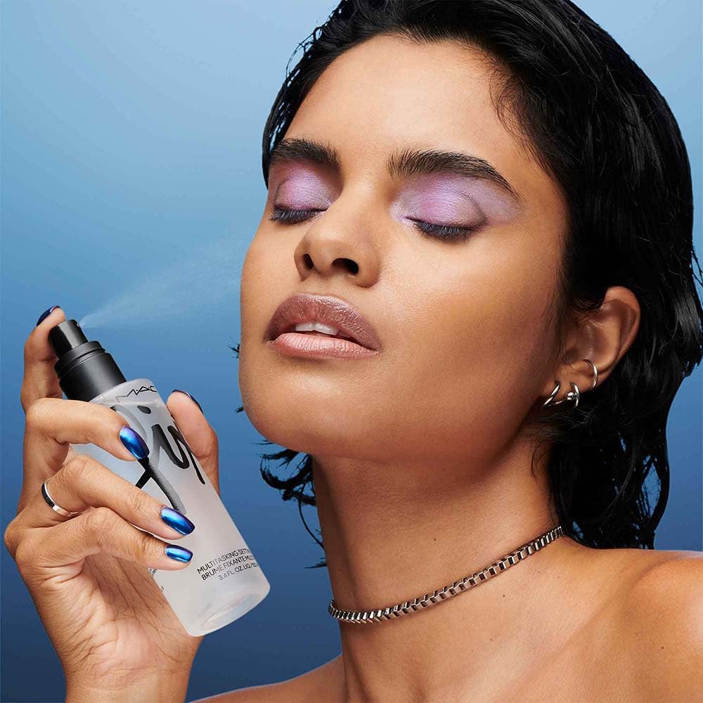 MAC Fixt ORIGINAL in use by makeup artist for seamless blend and finish