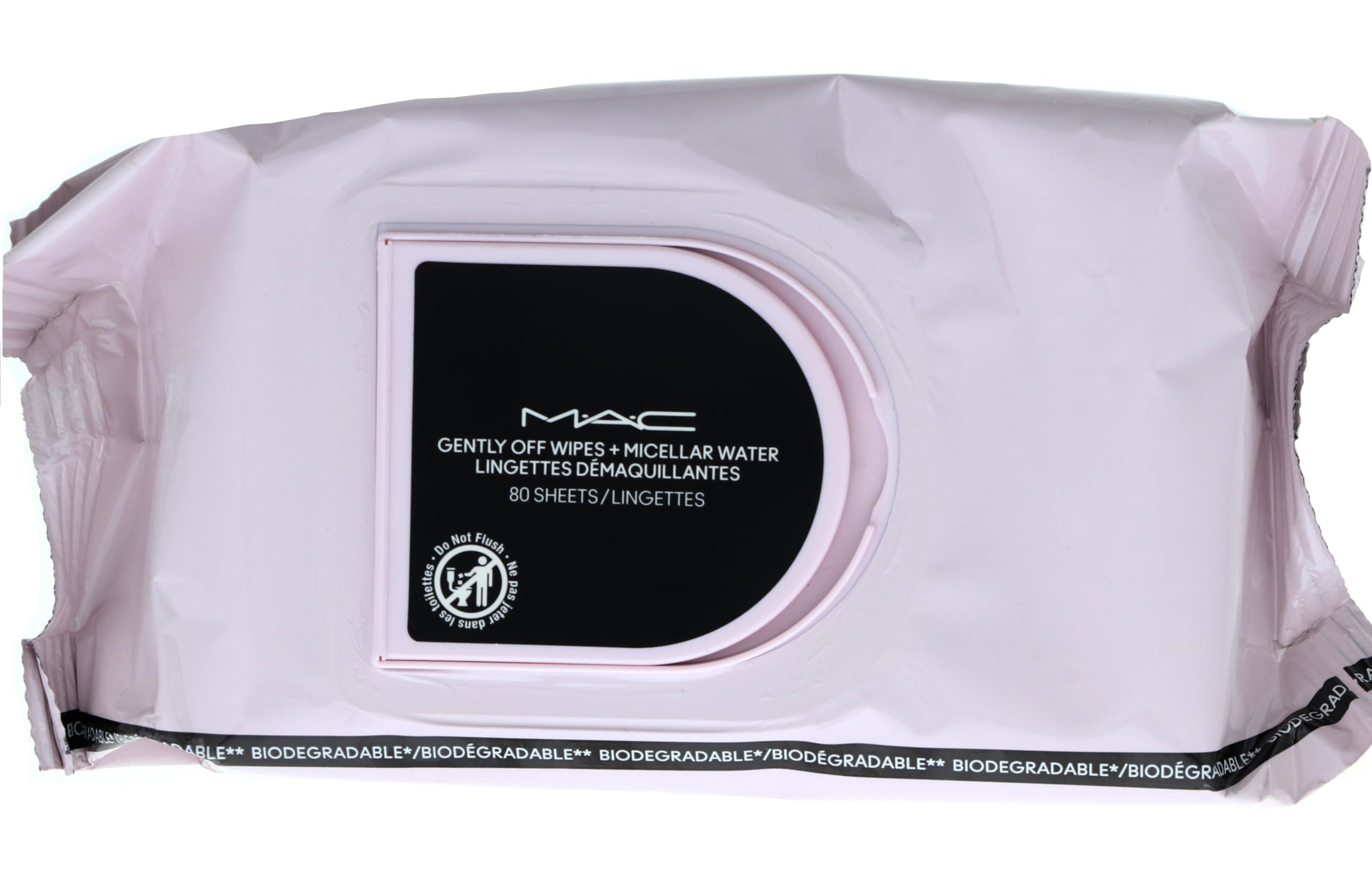 MAC wipe in use removing eye makeup quickly and gently