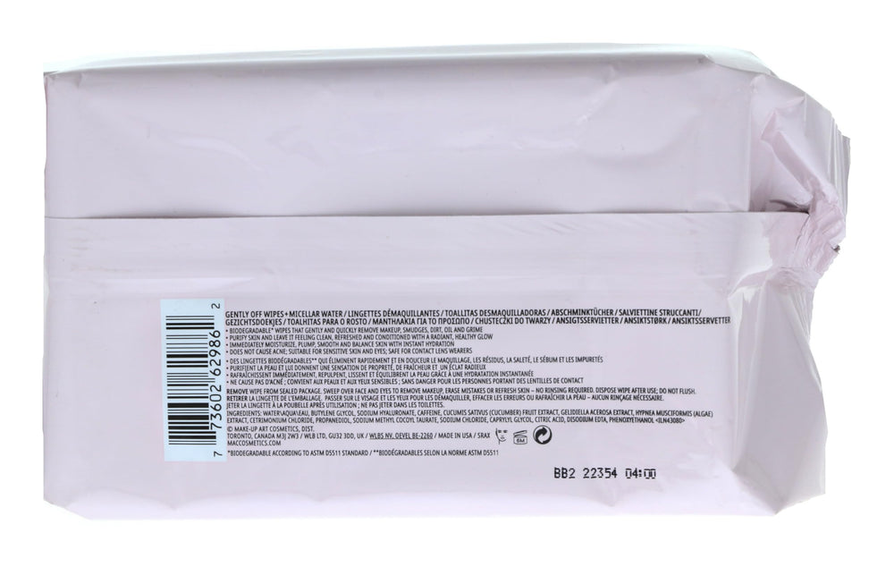 MAC wipe held in hand to show oversized sheet and coverage