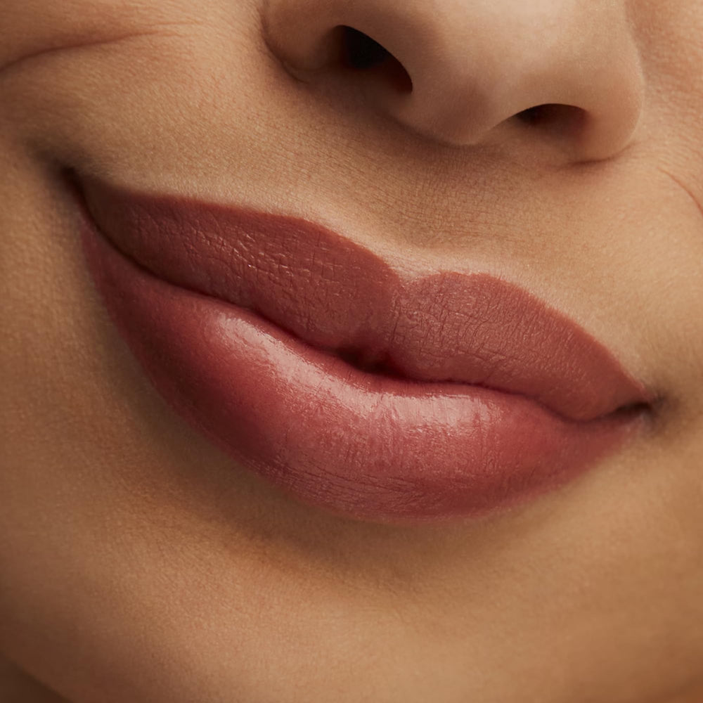 MAC Lustre Hug Me texture closeup highlighting glossy, hydrating finish