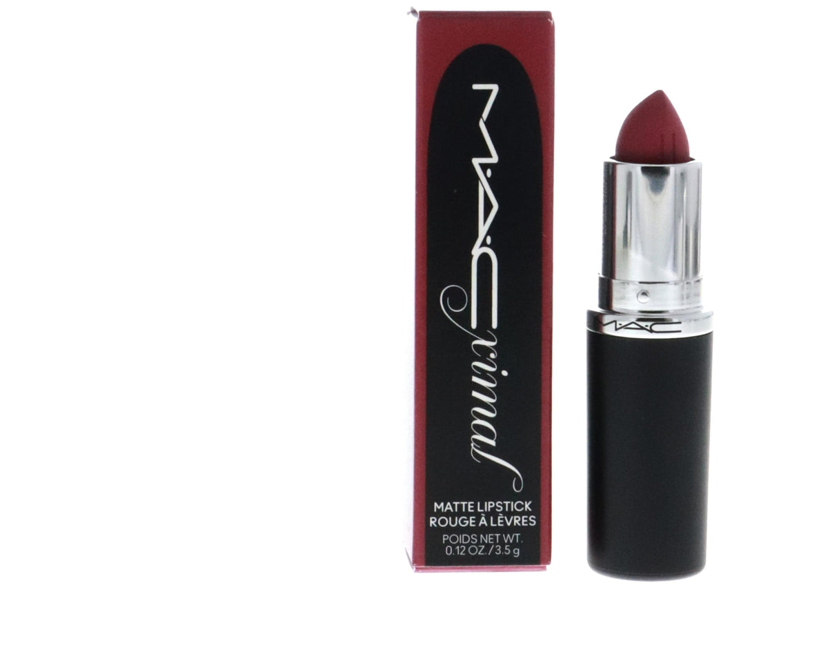 MAC Macximal silky matte front view showing tube and shade, clear product identification and appeal
