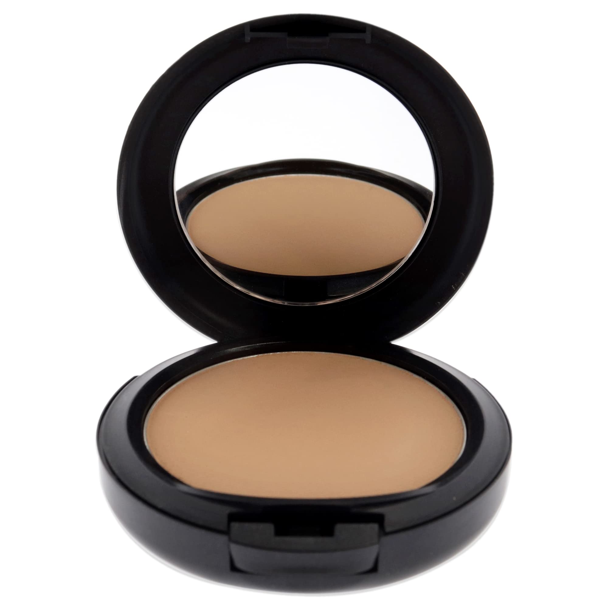 MAC Studio Fix open pan close-up showing powder texture and buildable coverage