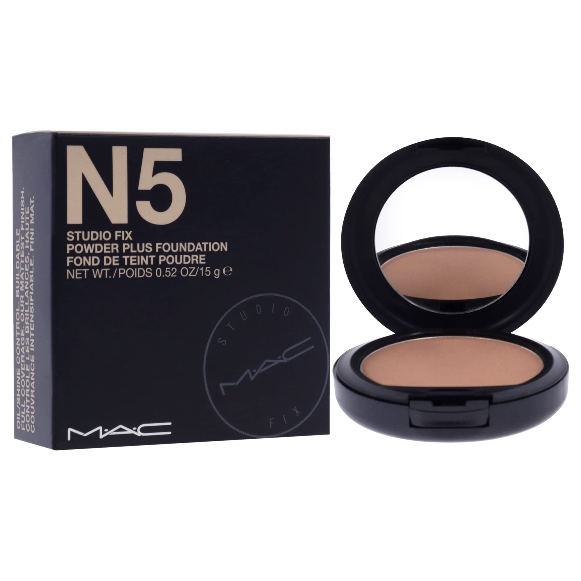 MAC Studio Fix open compact with applicator illustrating easy touch-up convenience
