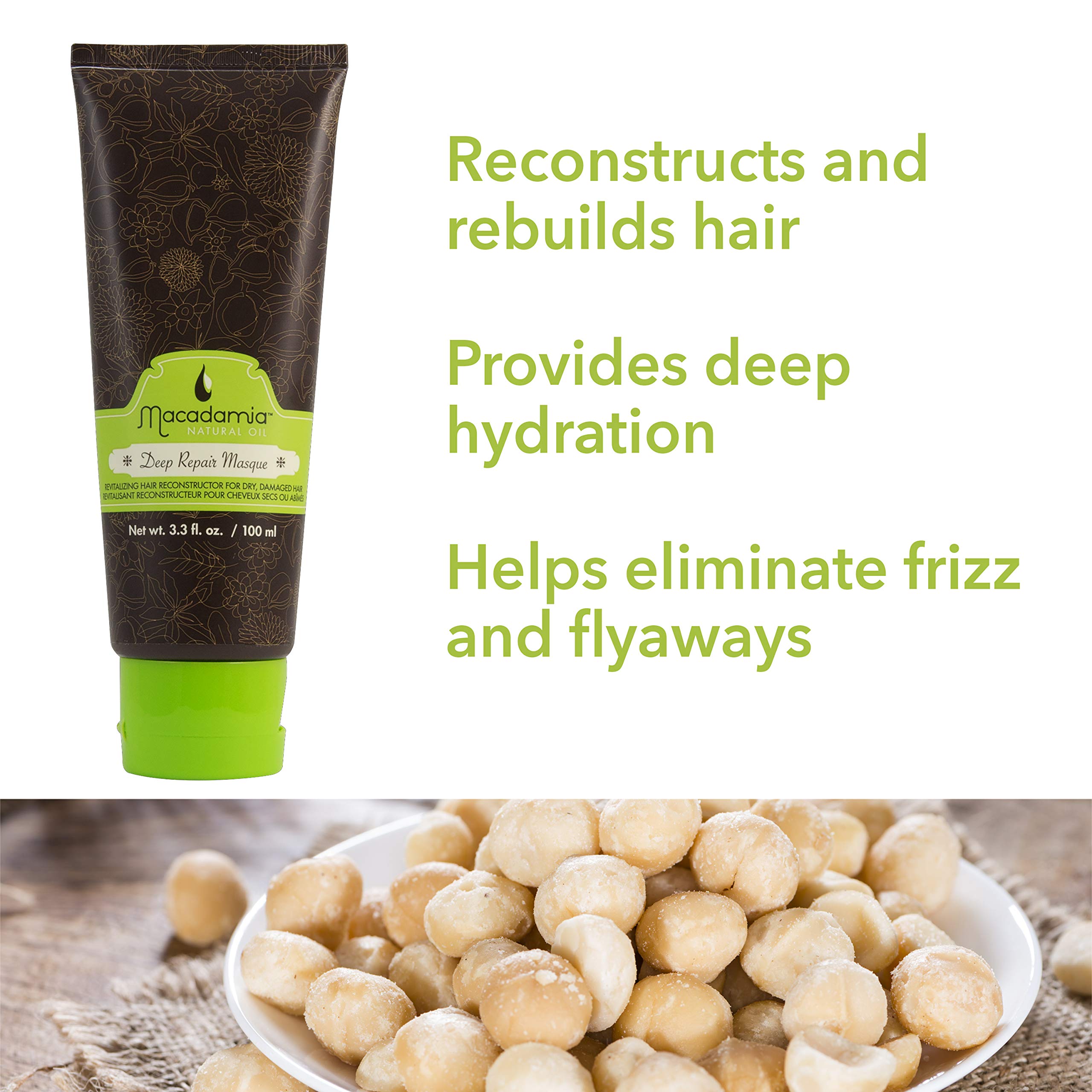 Macadamia Natural Oil before and after hair showing smoother, stronger strands