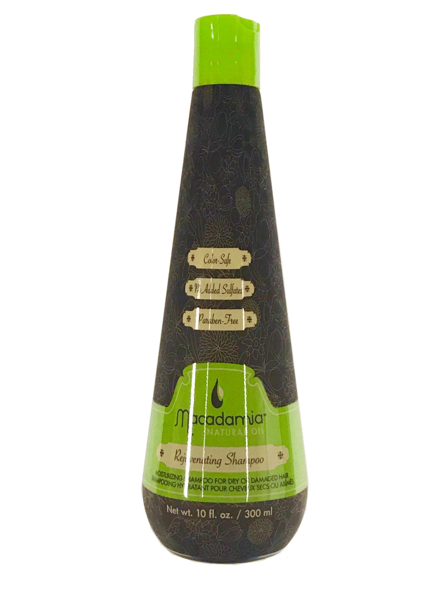 Macadamia Natural Oil front bottle showing label and 10 fl oz size for clear benefit