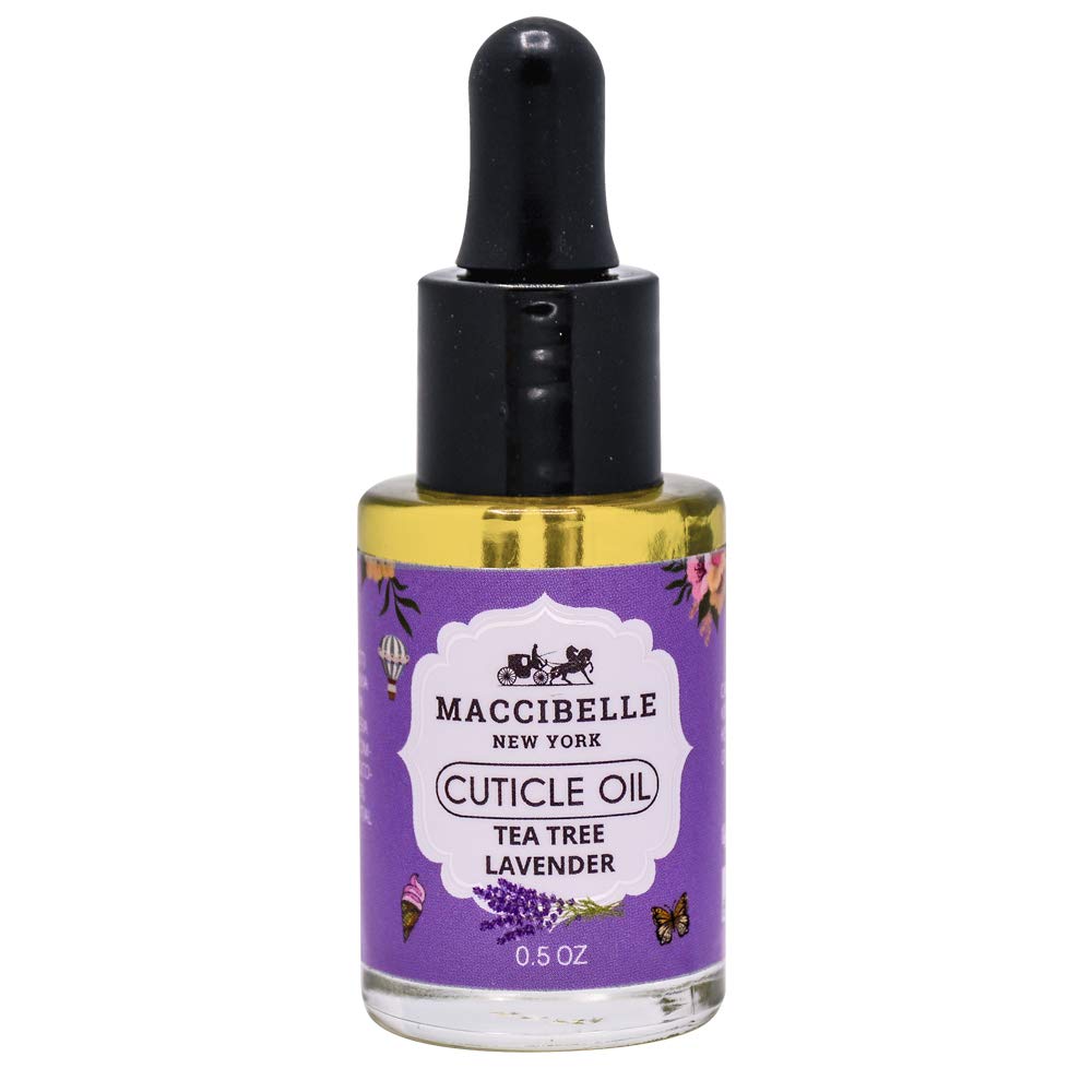 Maccibelle front packaging showing 0.5 oz bottle and label, highlights portability