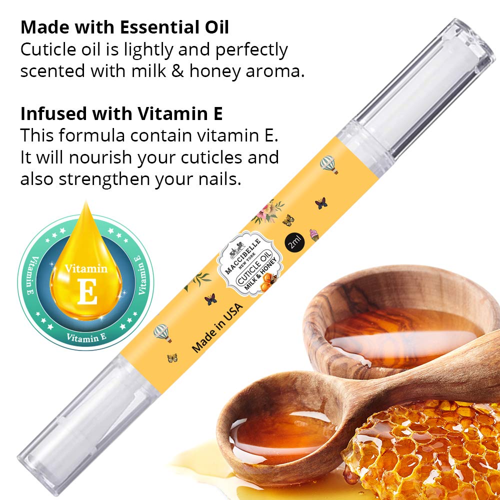 Maccibelle cuticle oil pen tip closeup for precise application and controlled dispensing benefit