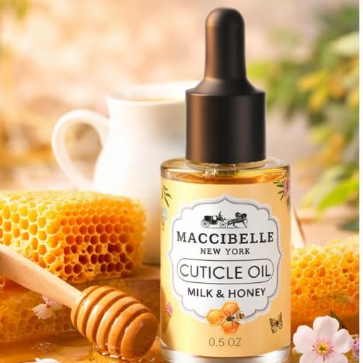 Maccibelle ingredient label closeup showing milk, honey, and vitamin E benefits