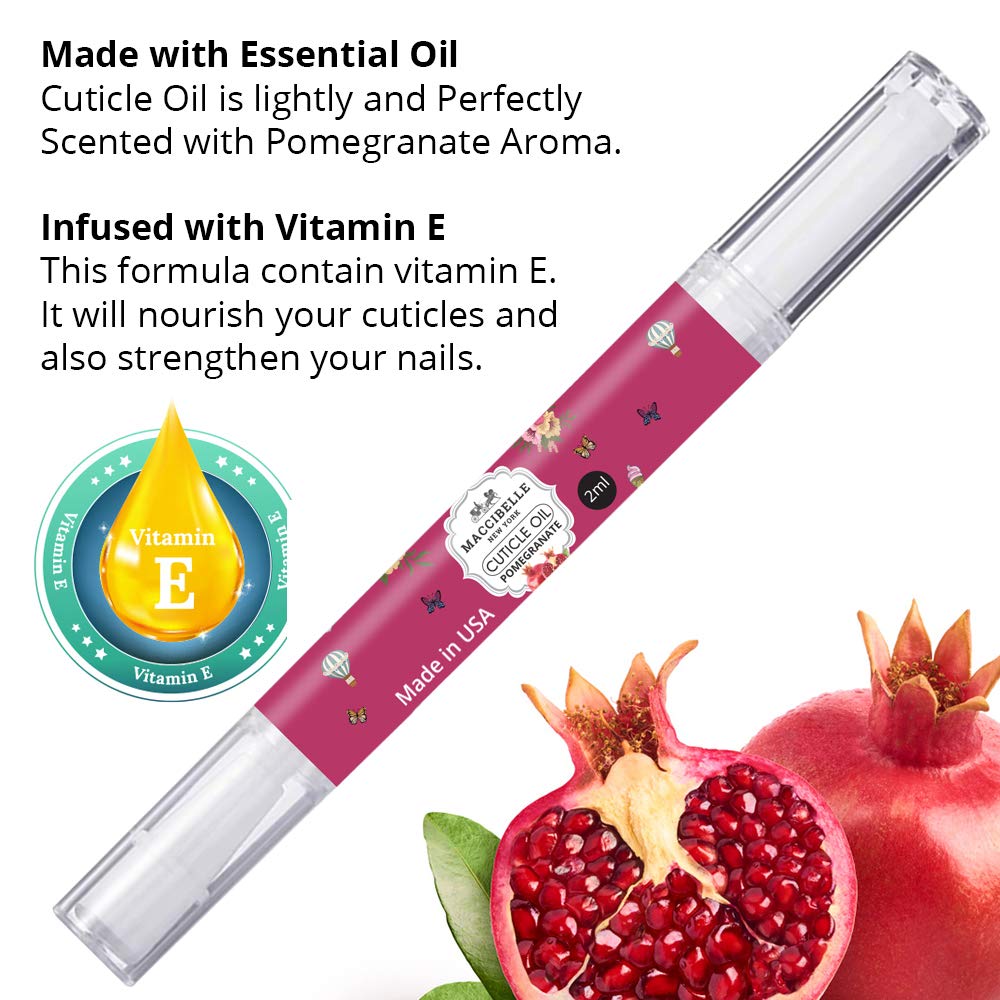 Maccibelle oil pen inside purse illustrating easy on-the-go nail care