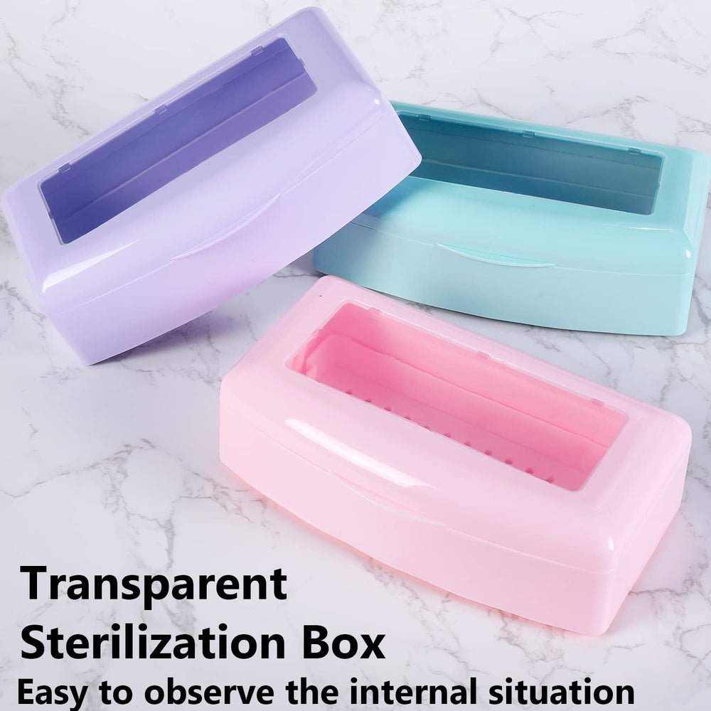 Machine-Ya sterilizer on salon desk with tools showing professional workspace organization