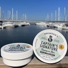 MACKENZIE'S label detail made in New England indicating small-batch quality benefit