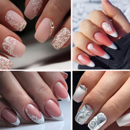 Macute embossed close-up detailing the 5D texture for visible nail depth
