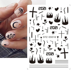 Macute lifestyle image of a finished manicure showing Macute stickers boosting style